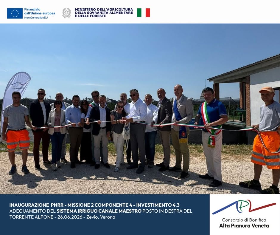 ANBI, nel Veronese riqualificato e digitalizzato il canale Maestro: 8 milioni dal Pnrr per una gestione più efficiente dell’acqua ANBI, nel Veronese riqualificato e digitalizzato il canale Maestro: 8 milioni dal Pnrr per una gestione più efficiente dell’acqua