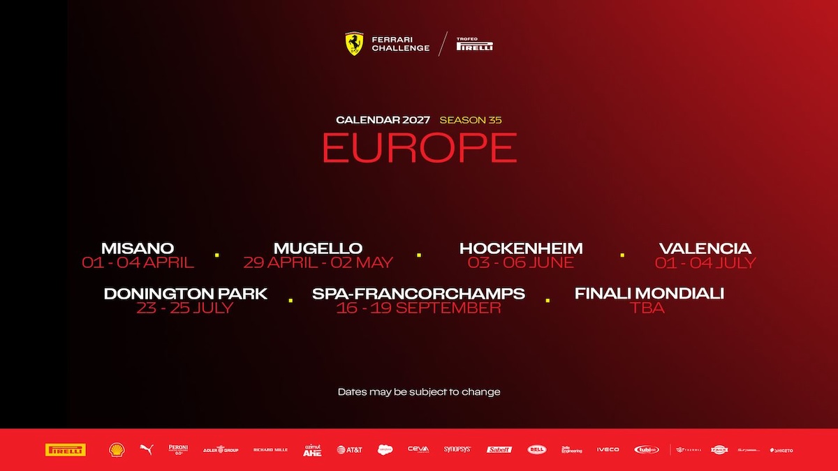 Ferrari Challenge, si parte da Misano: ecco le 7 tappe Ferrari Challenge, si parte da Misano: ecco le 7 tappe