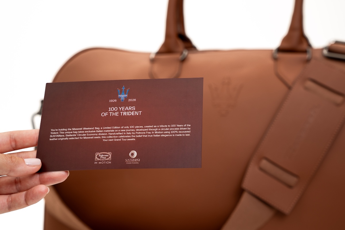 Maserati e Poltrona Frau lanciano la Weekend Bag Maserati e Poltrona Frau lanciano la Weekend Bag