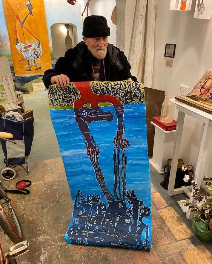 Aveva scelto la città come galleria personale: addio a Fausto Delle Chiaie Aveva scelto la città come galleria personale: addio a Fausto Delle Chiaie
