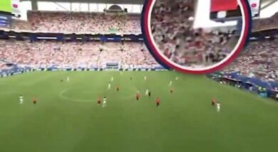Mondiali, il pallone sfiora il cavo della spider cam