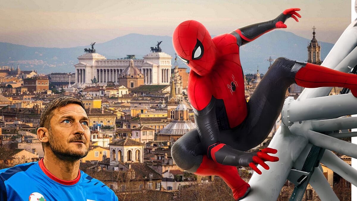 Immaginare Roma in cui nessuno riconosca Totti: irreale come l’Uomo Ragno che vola fra i tetti – VIDEO Immaginare Roma in cui nessuno riconosca Totti: irreale come l’Uomo Ragno che vola fra i tetti – VIDEO