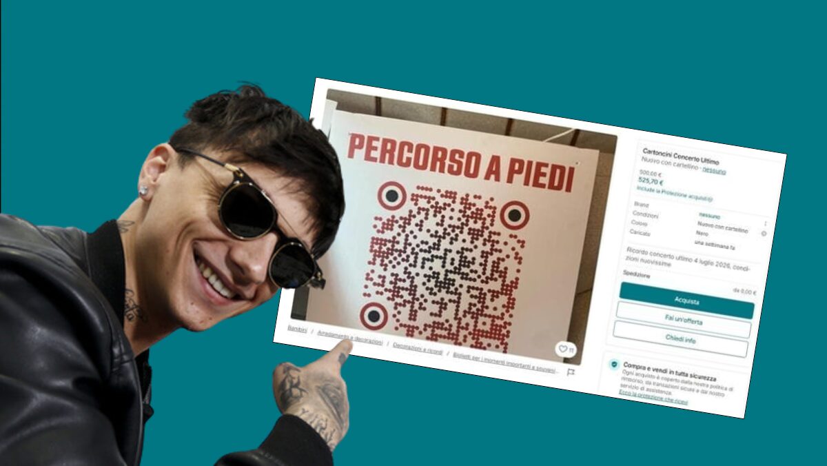 Con rispetto parlando… di Ultimo non si butta via nulla: su Vinted in vendita pure la segnaletica del suo recente concertone! Con rispetto parlando… di Ultimo non si butta via nulla: su Vinted in vendita pure la segnaletica del suo recente concertone!