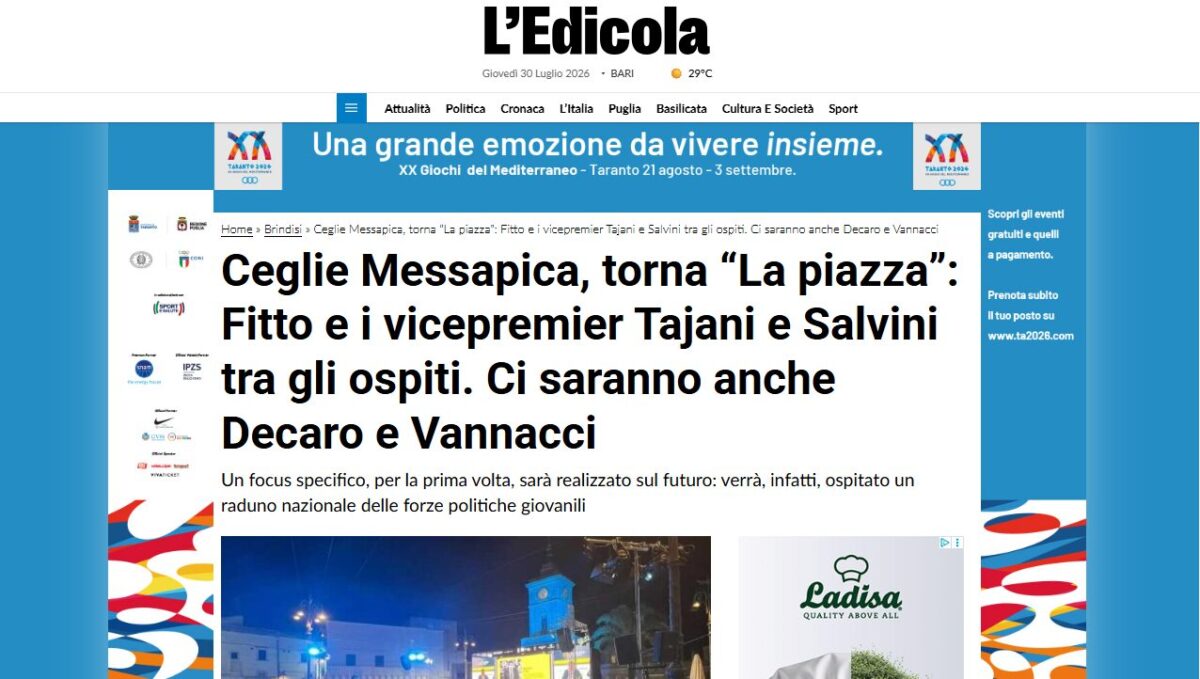 La Piazza fa notizia, dal Corriere al Messaggero: la kermesse di Affaritaliani sui principali quotidiani