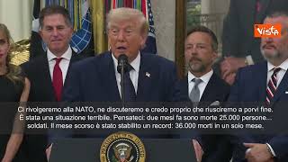 Trump: Putin vuole finire la guerra, ne parlerò alla Nato