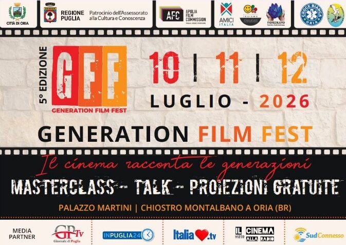Il grande cinema accende la Puglia: al via il Generation Film Fest 2026. Sul red carpet Anna Galiena, Edoardo Winspeare, Donatella Finocchiaro e un parterre di stelle Il grande cinema accende la Puglia: al via il Generation Film Fest 2026. Sul red carpet Anna Galiena, Edoardo Winspeare, Donatella Finocchiaro e un parterre di stelle