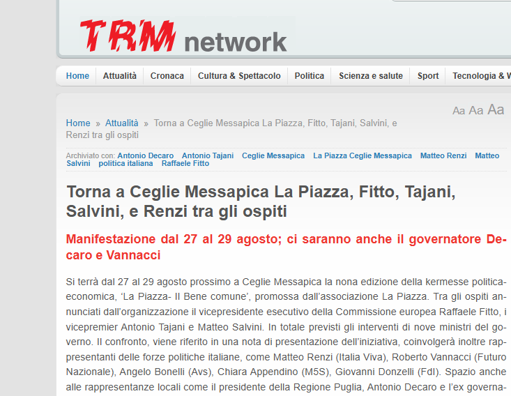 La Piazza fa notizia, dal Corriere al Messaggero: la kermesse di Affaritaliani sui principali quotidiani