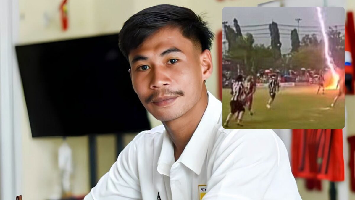 Colpito da un fulmine durante una partita, morto il calciatore 24enne Safwan Awae. Il video della tragedia