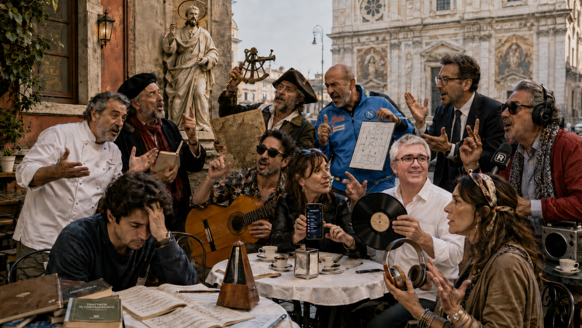 Santi, poeti, navigatori e tuttologi: è l’Italia, dove ci si intende di ogni disciplina… meno che di musica Santi, poeti, navigatori e tuttologi: è l’Italia, dove ci si intende di ogni disciplina… meno che di musica