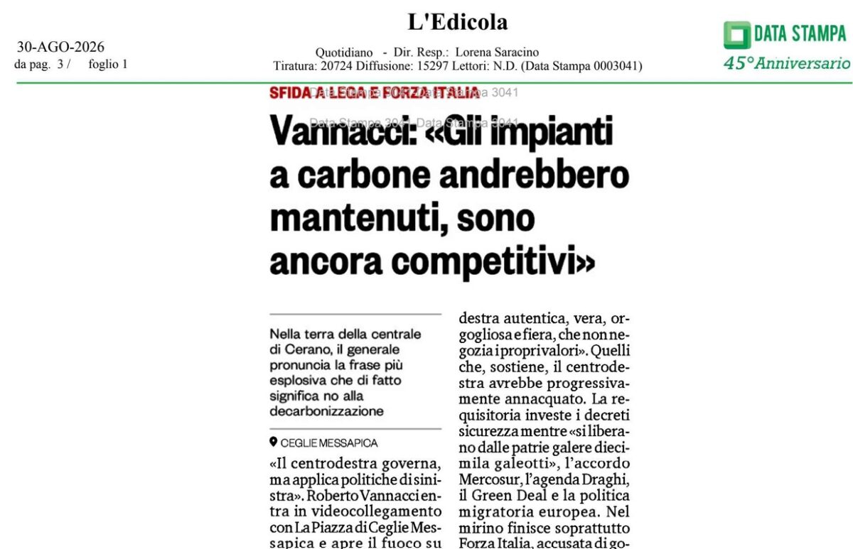 La Piazza 2026, Vannacci sceglie Affaritaliani per lanciare la sfida alla “destra sbiadita”. La notizia rimbalza su tutti i giornali La Piazza 2026, Vannacci sceglie Affaritaliani per lanciare la sfida alla “destra sbiadita”. La notizia rimbalza su tutti i giornali