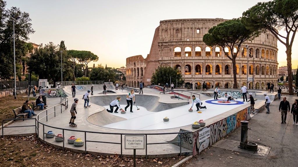 Curling con vista Colosseo: la pazza idea conquista il New York Times Curling con vista Colosseo: la pazza idea conquista il New York Times