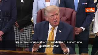 Trump: Atti vandalici alla Reflecting Pool Rovinato il prato con sostanze chimiche