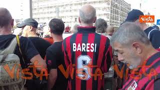 L’arrivo di Ranieri e Baggio al funerale di Baresi, nella Basilica di Sant’Ambrogio a Milano