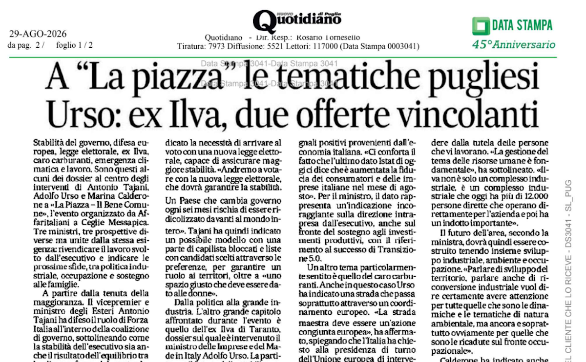 La Piazza fa notizia, dal Foglio al Mattino: la kermesse di Affaritaliani sui principali quotidiani