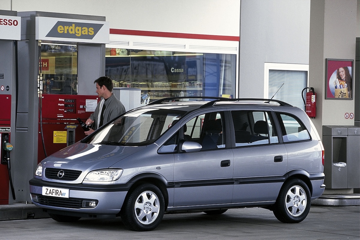 Opel Zafira a metano: 7 posti e 500 km già nel 2001