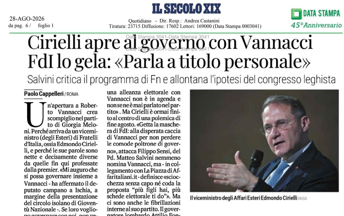 Galleria foto 'La Piazza 2026, tutti i giornali ne parlano. Dal Corriere a Repubblica fino a La Stampa. Salvini sceglie Affaritaliani per la “bomba” sugli extraprofitti' - foto 10