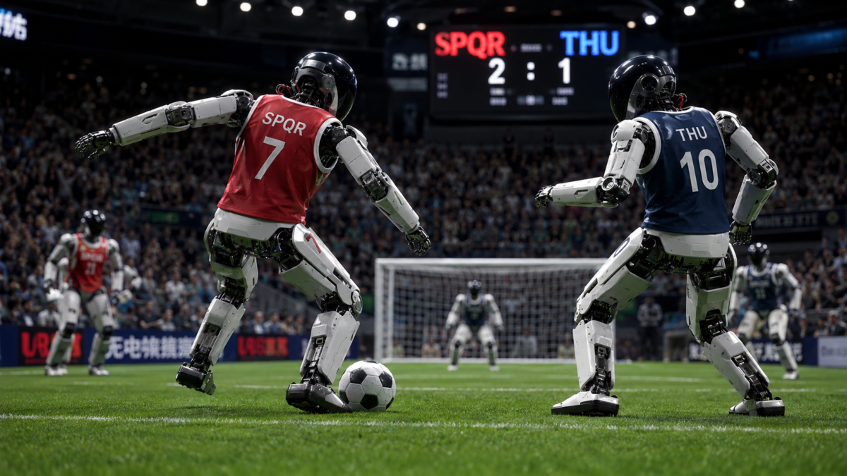 Robot col pallone, gli umanoidi della Sapienza giocheranno al primo torneo di “robo-calcio” italiano Robot col pallone, gli umanoidi della Sapienza giocheranno al primo torneo di “robo-calcio” italiano
