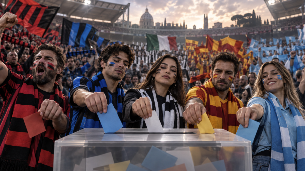 Milan, Inter, Juve o… Dimmi per chi tifi e ti dirò chi voti. Ecco l’orientamento politico dei tifosi Milan, Inter, Juve o… Dimmi per chi tifi e ti dirò chi voti. Ecco l’orientamento politico dei tifosi