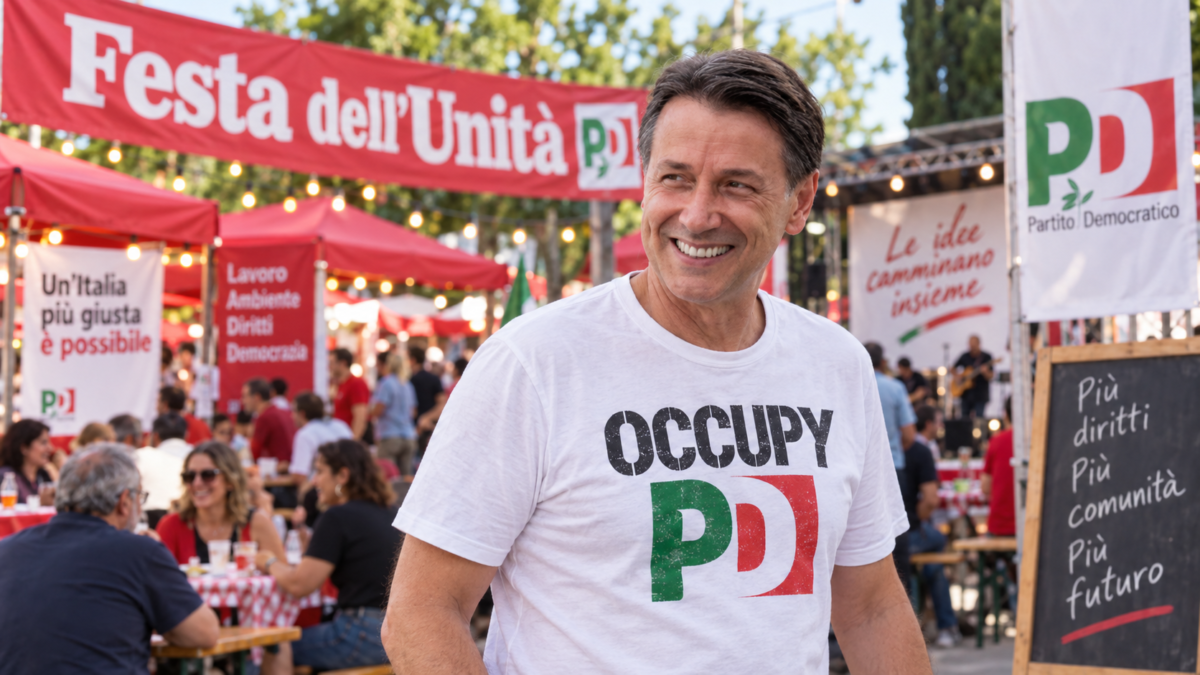 Occupy Pd: Giuseppe Conte entra da ospite e si prende il salotto Occupy Pd: Giuseppe Conte entra da ospite e si prende il salotto
