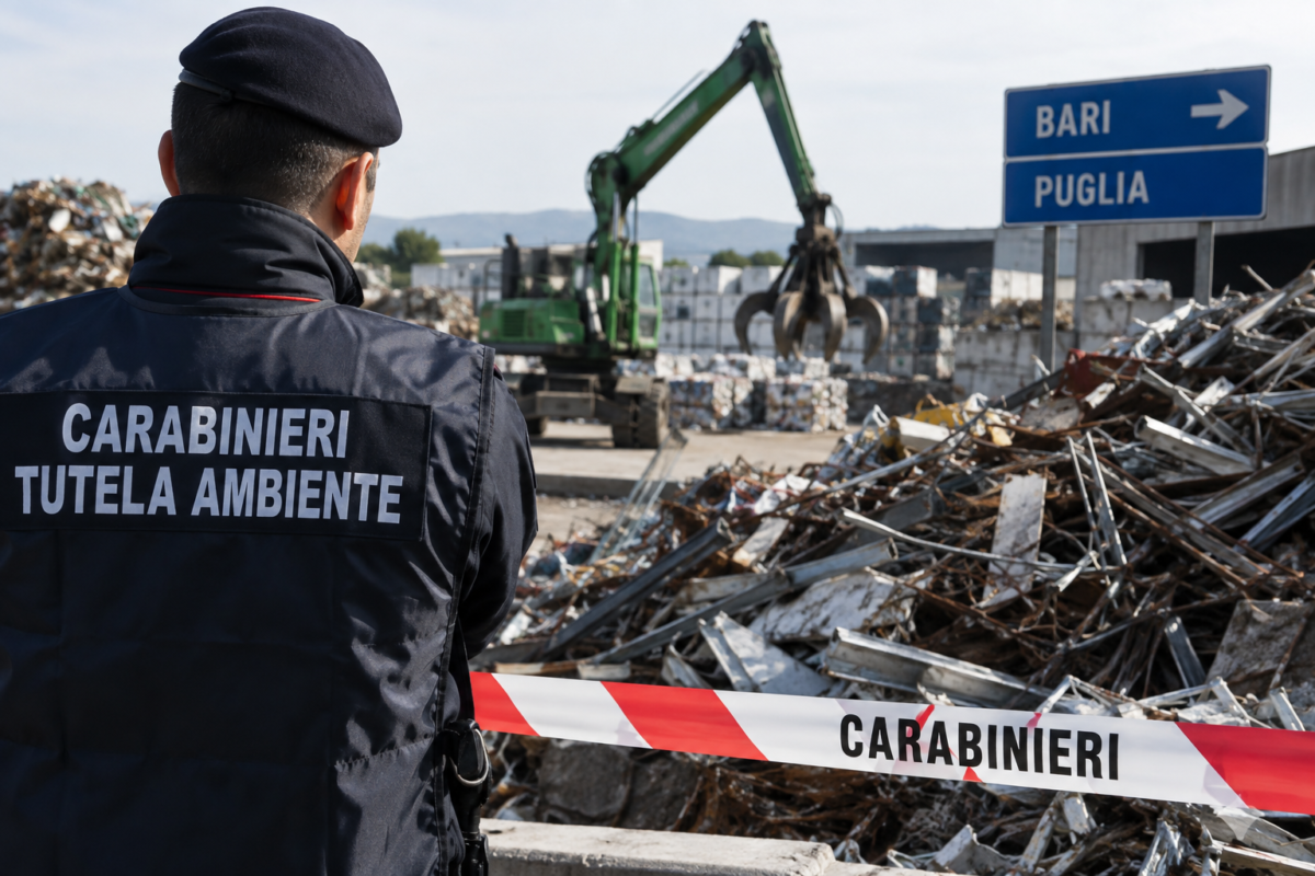 Traffico illecito di rifiuti, sequestri per 3,4 milioni in sette province: coinvolta anche la Puglia Traffico illecito di rifiuti, sequestri per 3,4 milioni in sette province: coinvolta anche la Puglia