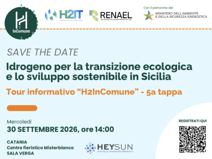 H2InComune arriva a Catania, quinta tappa del Tour, al centro la rivoluzione dell’idrogeno e il ruolo della Pubblica Amministrazione H2InComune arriva a Catania, quinta tappa del Tour, al centro la rivoluzione dell’idrogeno e il ruolo della Pubblica Amministrazione
