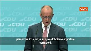 Merz: Persi i contatti con parte della popolazione, ma avanti con la coalizione