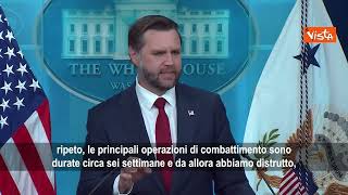 Vance: Guerra con Iran finirà entro elezioni di metà mandato? Non la chiamerei guerra