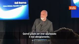 Edi Rama: Solo italiani sanno essere così eleganti. Amo l’Italia, ma fortunatamente sono albanese