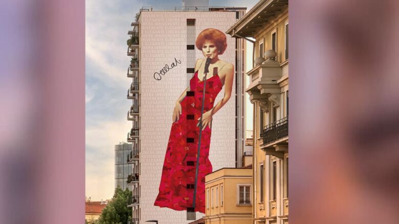 Milano, svelato il maxi-murale dedicato ad Ornella Vanoni in Porta Nuova