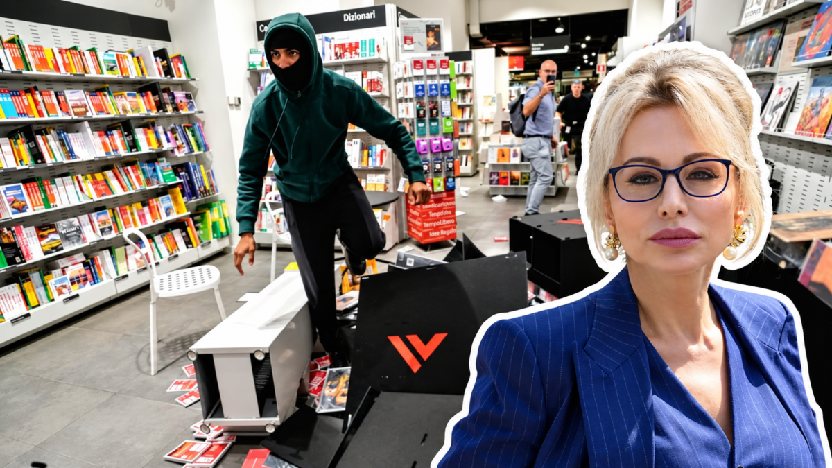 Maranza, Feltrinelli e Mondadori: prima volano gli scaffali, poi gli stracci Maranza, Feltrinelli e Mondadori: prima volano gli scaffali, poi gli stracci