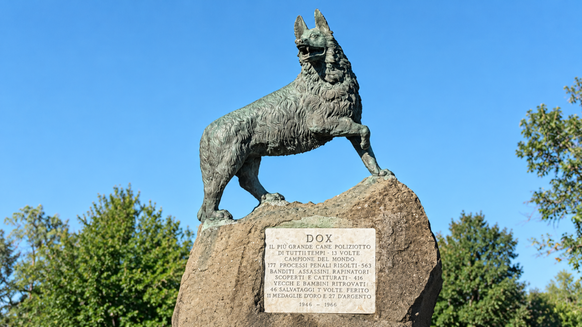 A Forte Ostiense una statua per Dox, il cane poliziotto che ha fatto la storia A Forte Ostiense una statua per Dox, il cane poliziotto che ha fatto la storia
