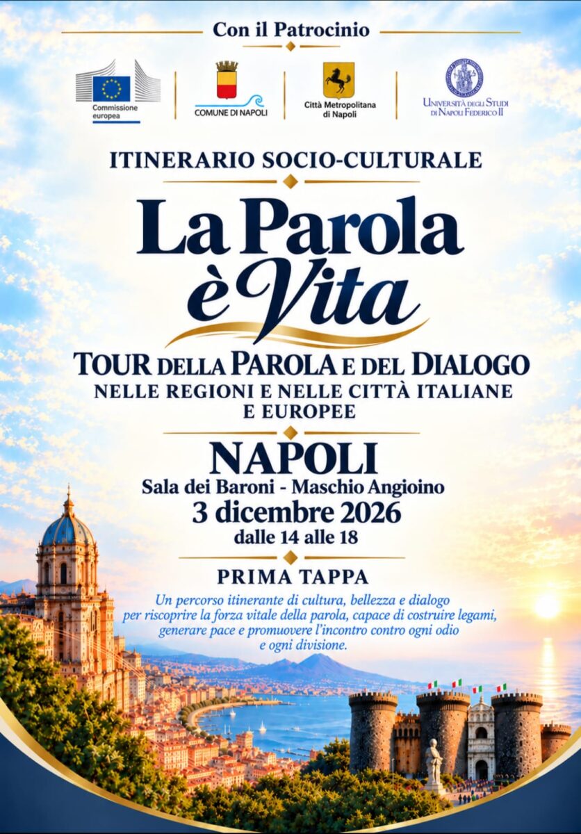 Napoli, Biagio Maimone presenta il tour “La parola è vita”: la cultura del dialogo contro l’odio sui social, la violenza verbale e la povertà