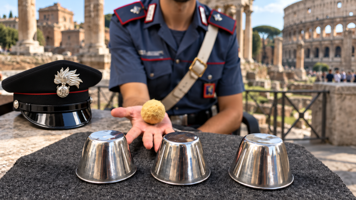 La truffa delle tre campanelle, antica quanto Roma, colpisce ancora: otto denunciati ai Fori Imperiali La truffa delle tre campanelle, antica quanto Roma, colpisce ancora: otto denunciati ai Fori Imperiali