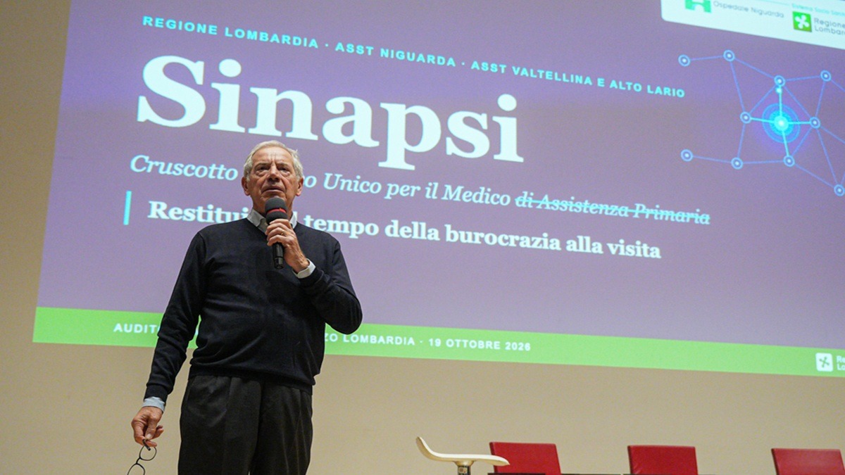 Sanità Lombardia, nasce Sinapsi: un unico sistema per i dati dei pazienti. Meno burocrazia e più tempo per le cure Sanità Lombardia, nasce Sinapsi: un unico sistema per i dati dei pazienti. Meno burocrazia e più tempo per le cure