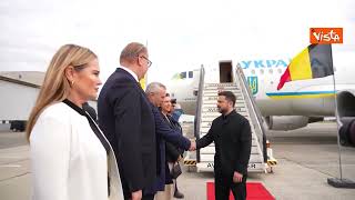 L’arrivo del Presidente ucraino Zelensky a Bruxelles in vista del Consiglio Europeo