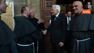 Mattarella visita la Basilica di Santa Croce a Firenze